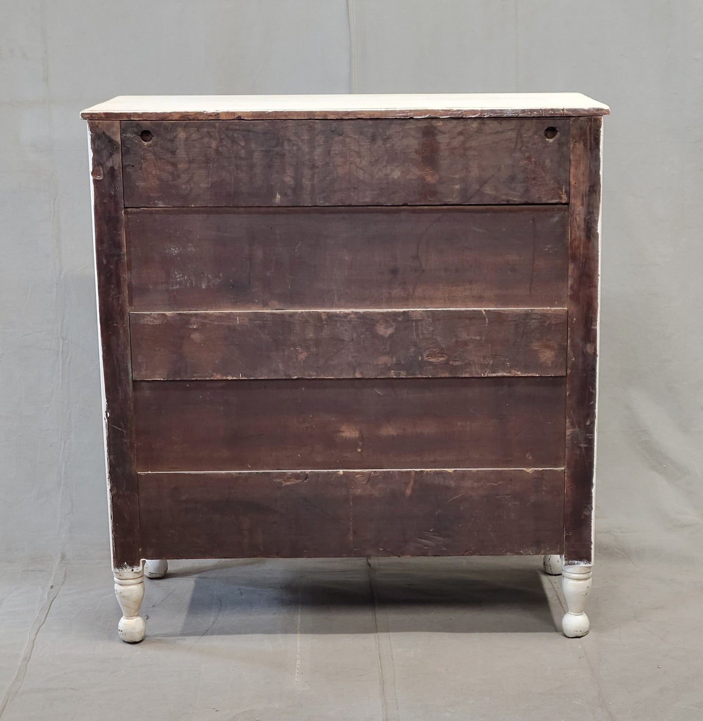 Antique English Painted Dresser Chest of Drawers With Greek Key Motif