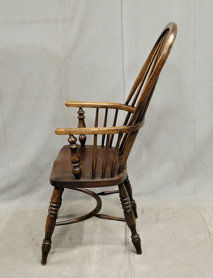 Vintage English Oak and Elm Windsor Chairs - A Pair