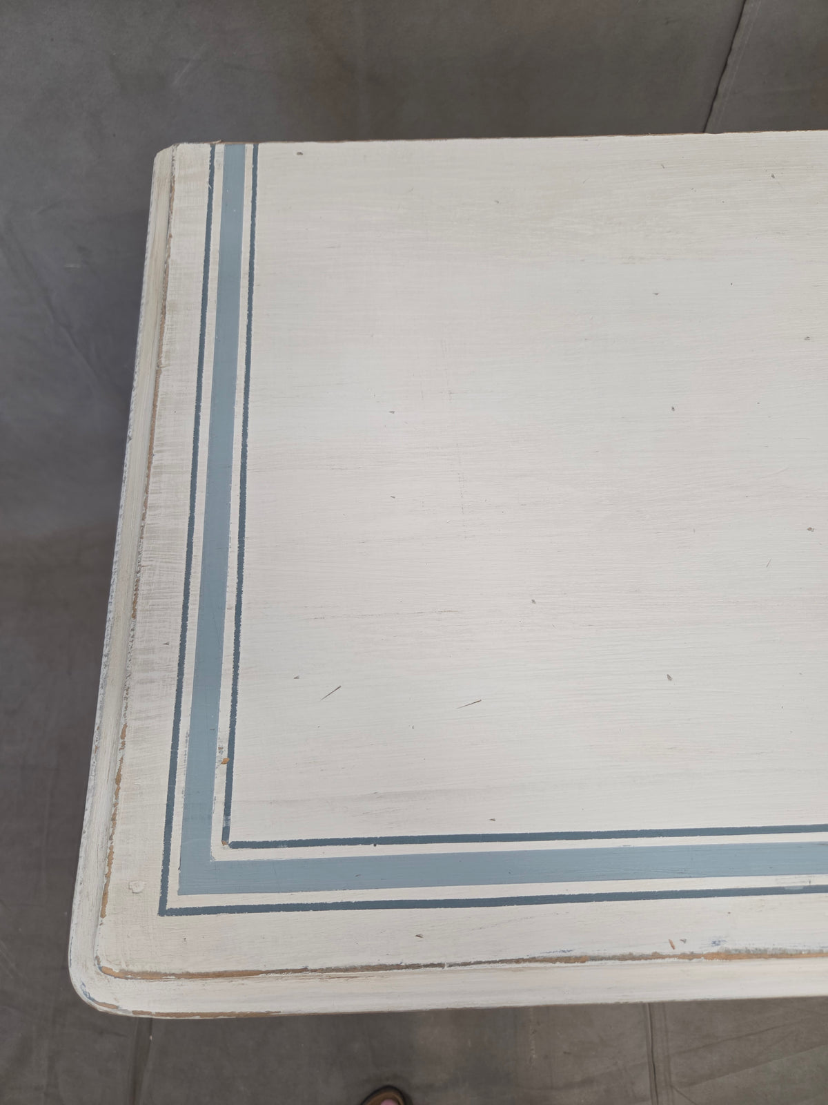 Antique 19th C. Painted Pine Dresser Chest of Drawers With Greek Key Motif