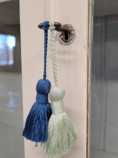 Antique English Country Painted Two Piece China or Curio Cabinet