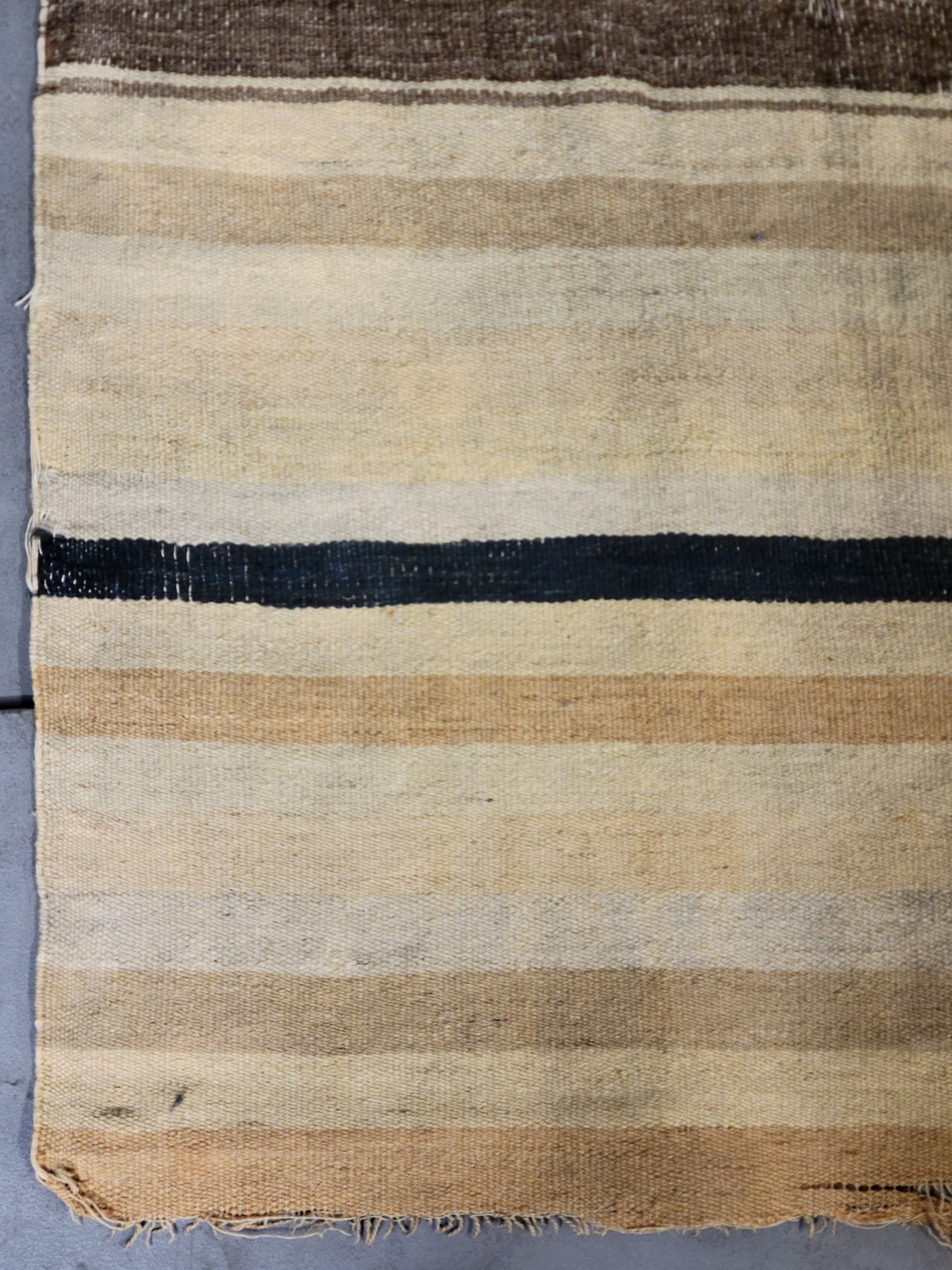 Antique Mongolian Handwoven Wool Blanket with Cranes