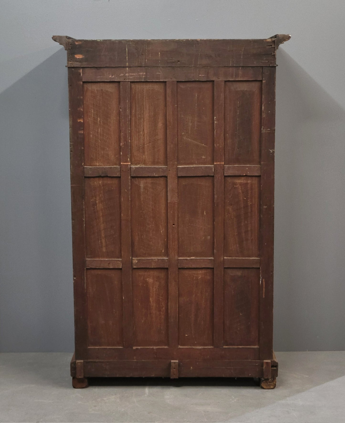 Antique Circa 1900 British Colonial Anglo Indian Teak Linen Press