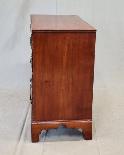 Antique 19th Century American Chippendale Cherry Chest of Drawers