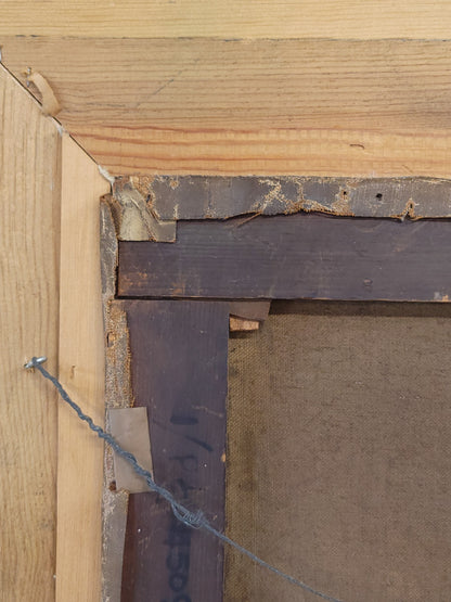 Old Mill Near Hergarmney by M. Thompson 1837, signed, oil on canvas painting