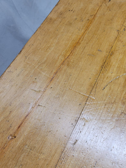 Antique English Pine Blanket Chest With Drawer