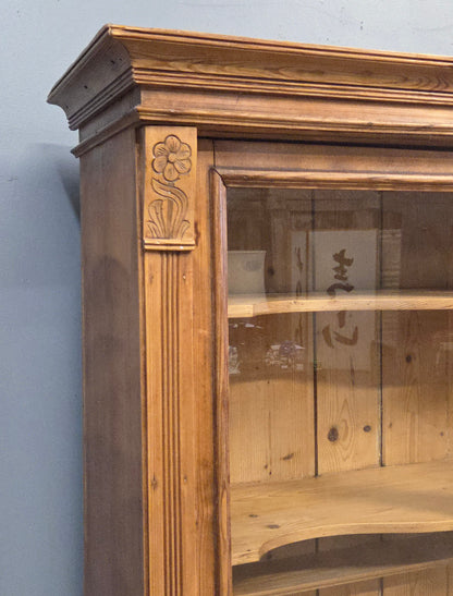 Antique Eastern European Pine Stepback China Cabinet Sideboard Hutch