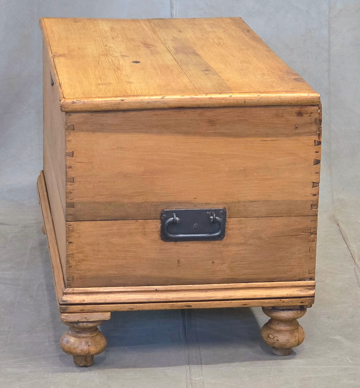 Antique Circa 1900 German Natural Pine Blanket Chest