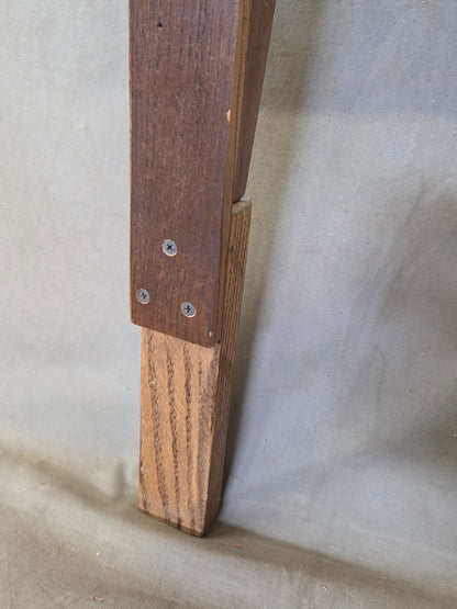 Antique Oak King Size Headboard, Arts & Crafts Style, USA, Circa 1920