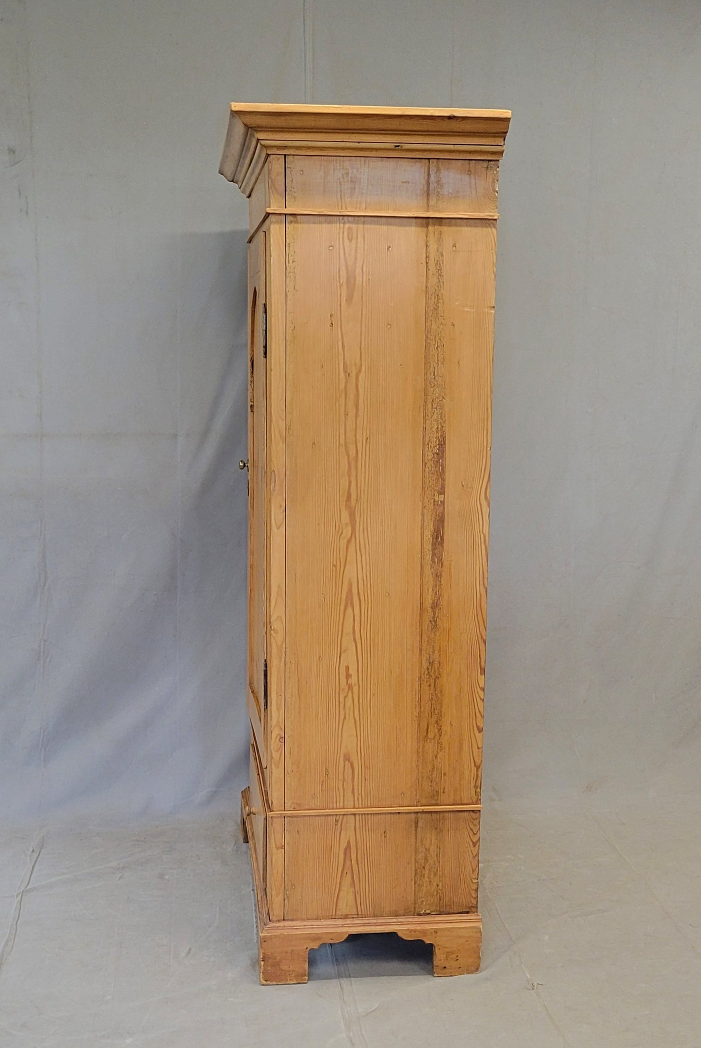 Antique 19th Century German Pine Single Door Armoire Wardrobe