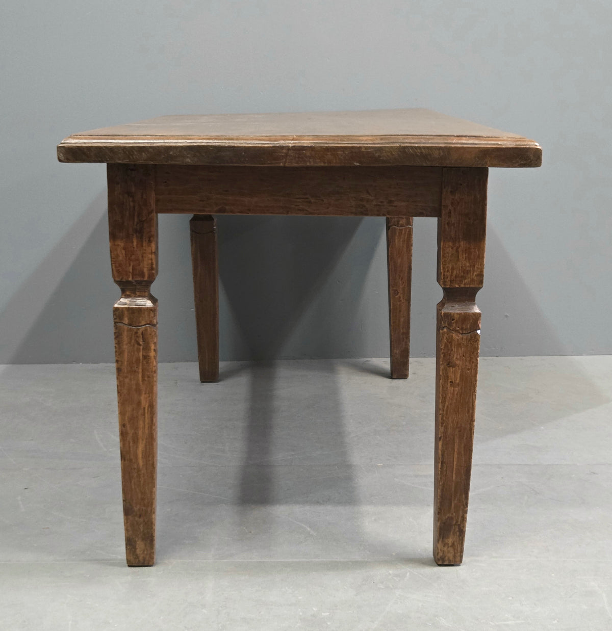 Vintage Old Teak Dining Table, C. 1940, Indonesia