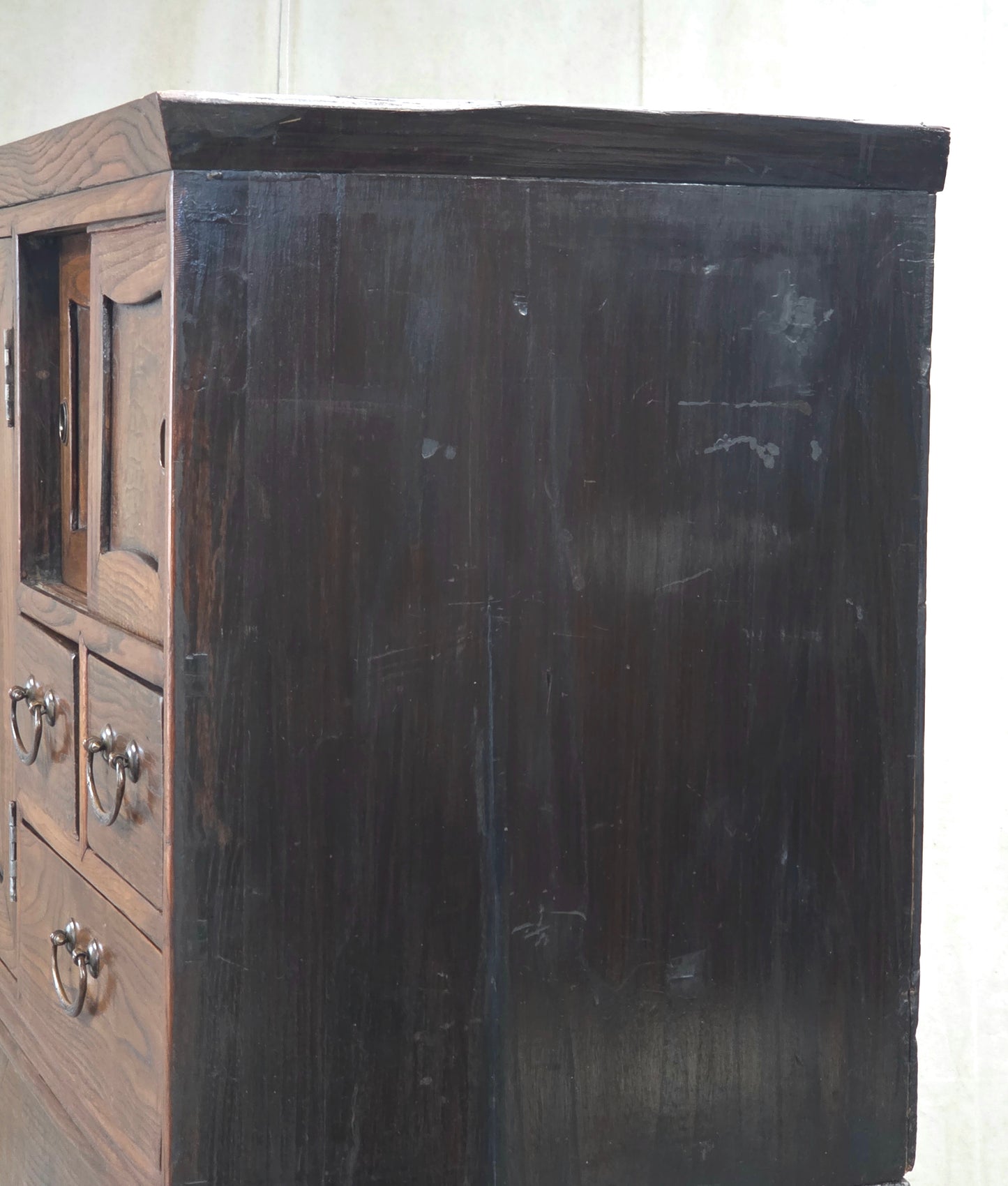 Antique 1920s Japanese Three Piece Elm and Kiri Wood Isho Tansu Chest