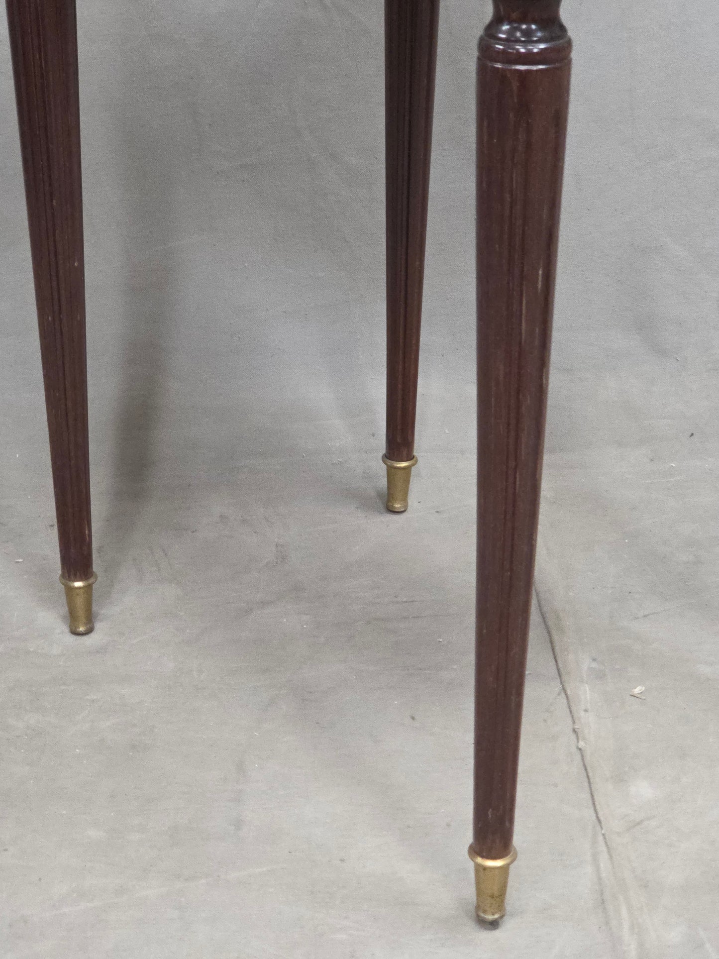 Vintage Mahogany and Marble Spanish Nightstands With Brass Ormolu - A Pair