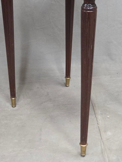 Vintage Mahogany and Marble Spanish Nightstands With Brass Ormolu - A Pair