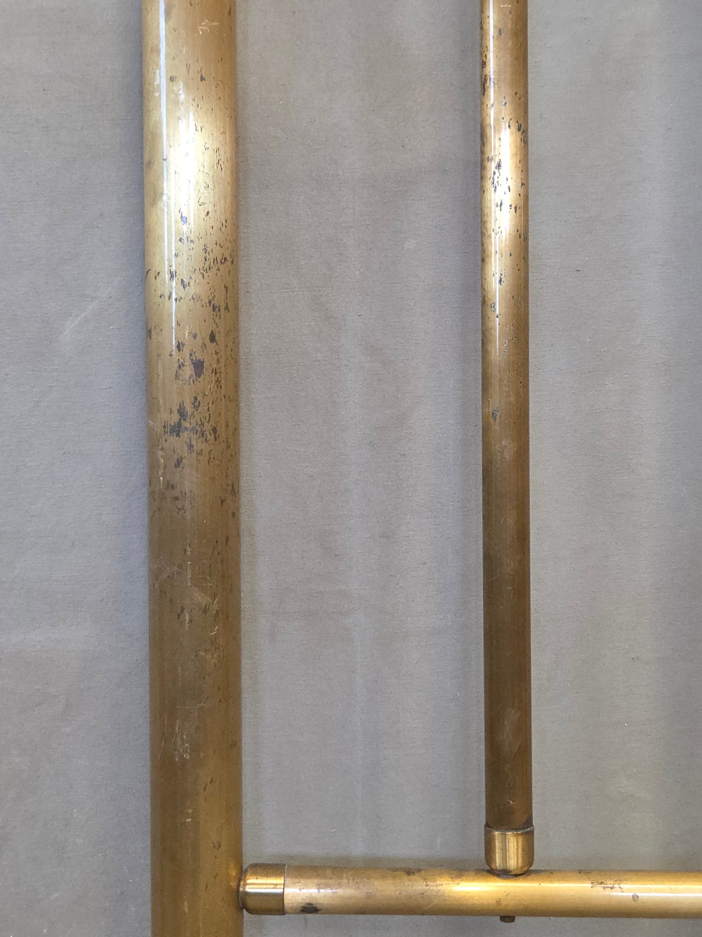 Antique Brass Twin Bed Headboards - A Pair