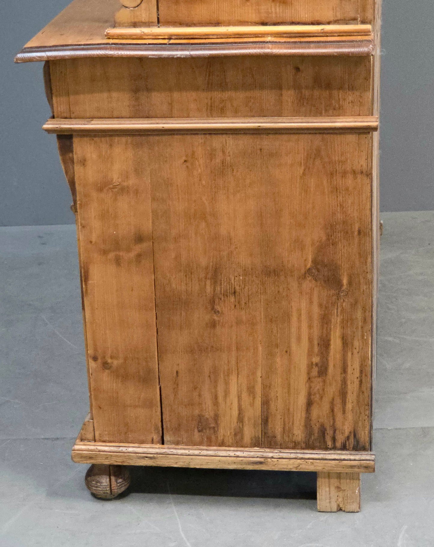 Antique Eastern European Pine Stepback China Cabinet Sideboard Hutch
