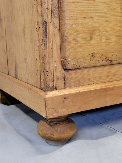 Antique Czech Pine Locking Pie or Larder Cabinet