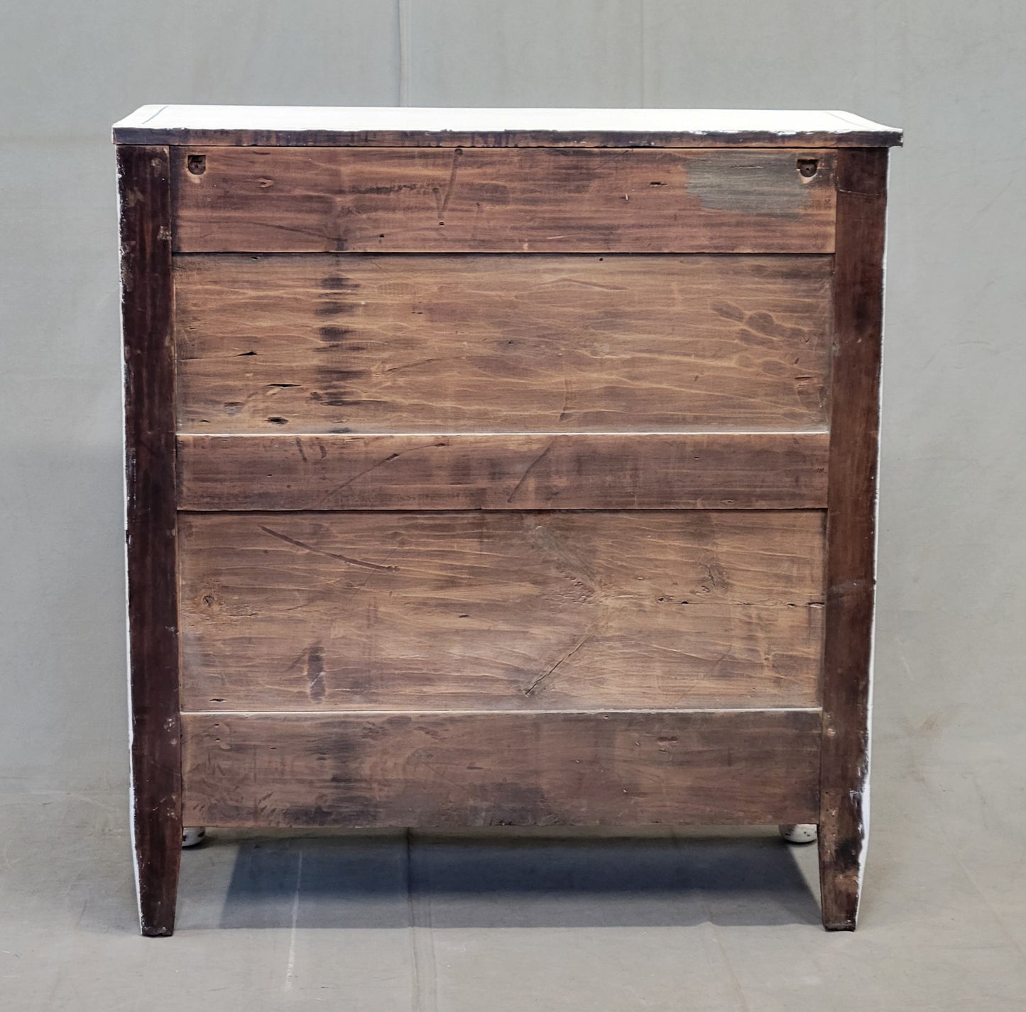 Antique English Painted Dresser Chest of Drawers With Greek Key Motif