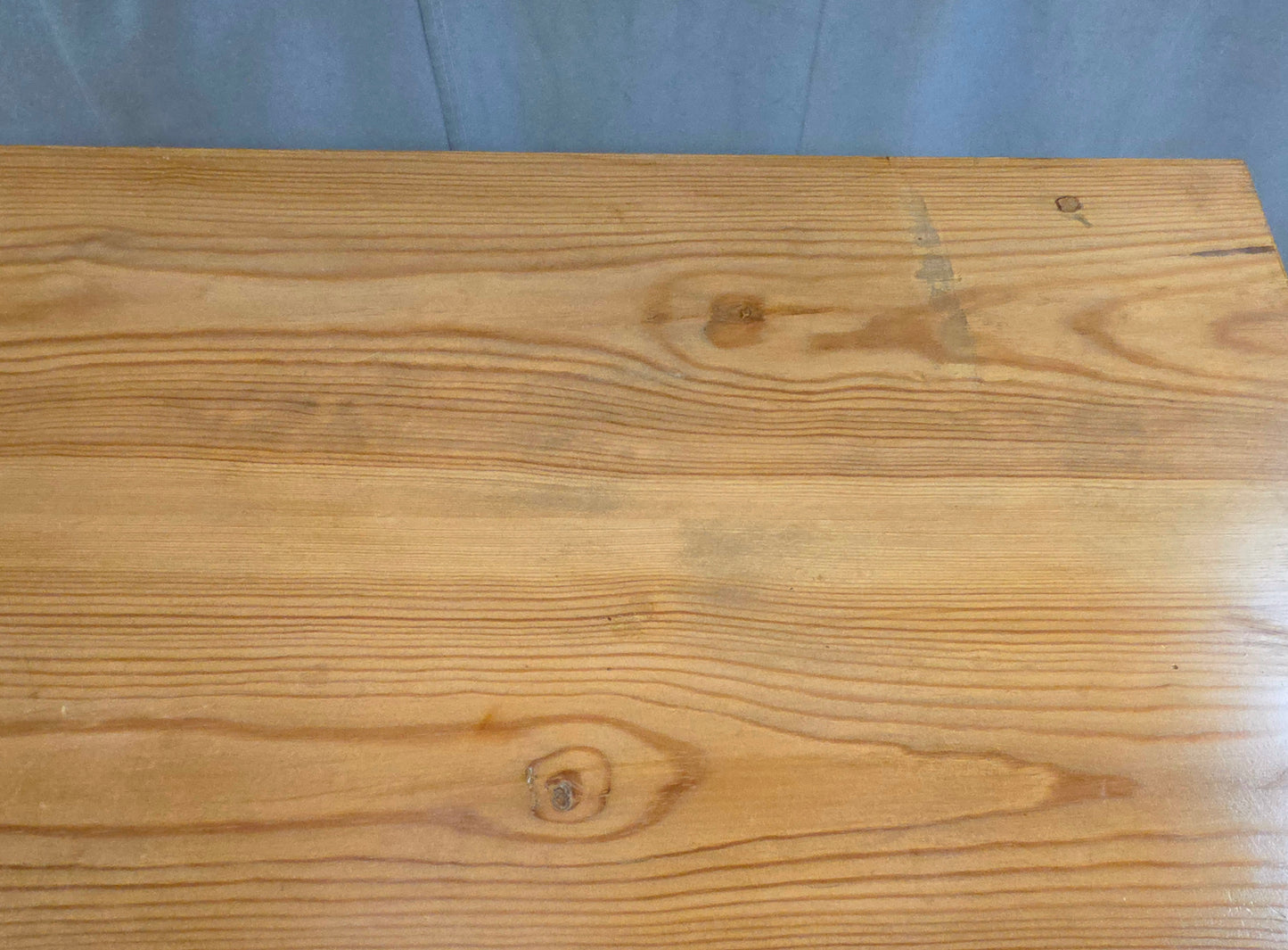Antique Swedish Biedermeier Natural Pine Drop Front Desk with Drawers and Keys