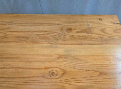 Antique Swedish Biedermeier Natural Pine Drop Front Desk with Drawers and Keys