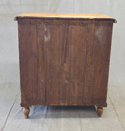 Antique Late 19th Century English Pine Faux Bois Maple Chest of Drawers