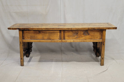 Antique Early 19th Century Chinese Red Lacquer Altar / Console Table