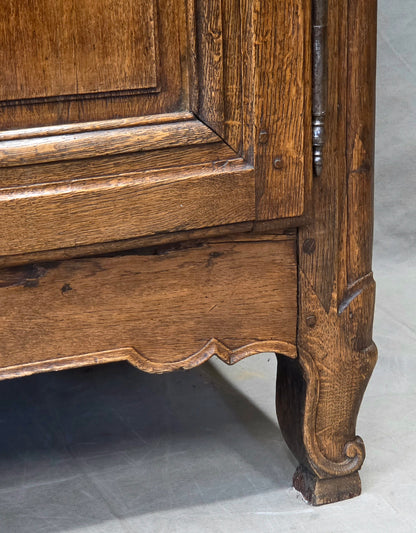 Antique 19th Century French Provincial Oak Buffet with Lined Interior