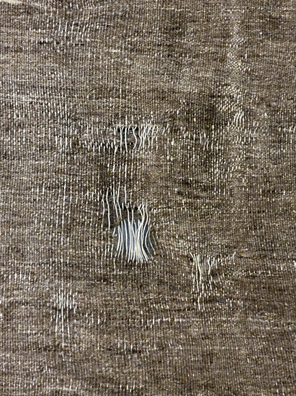 Antique Mongolian Handwoven Wool Blanket with Cranes