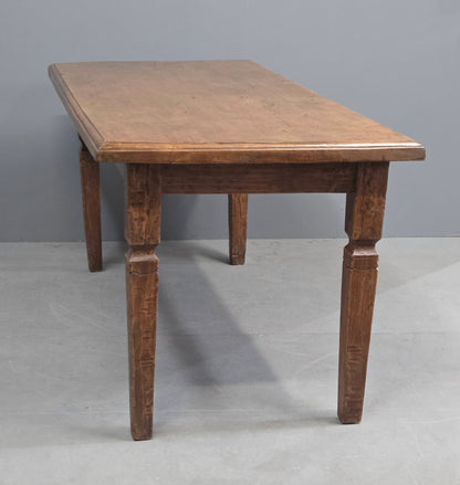 Vintage Old Teak Dining Table, C. 1940, Indonesia