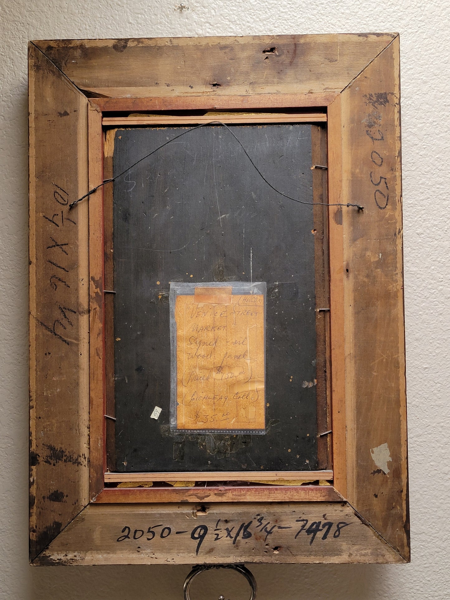 Antique Early 1900s Oil on Panel of a Venetian Market Scene by M.S. Loresen (?)