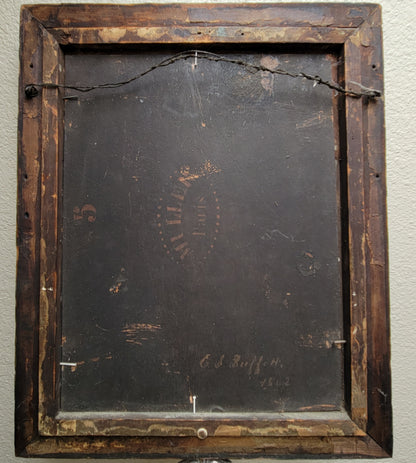 Antique 19th Century French Forest Landscape signed E.S. Buffett, 1862