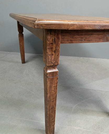 Vintage Old Teak Dining Table, C. 1940, Indonesia