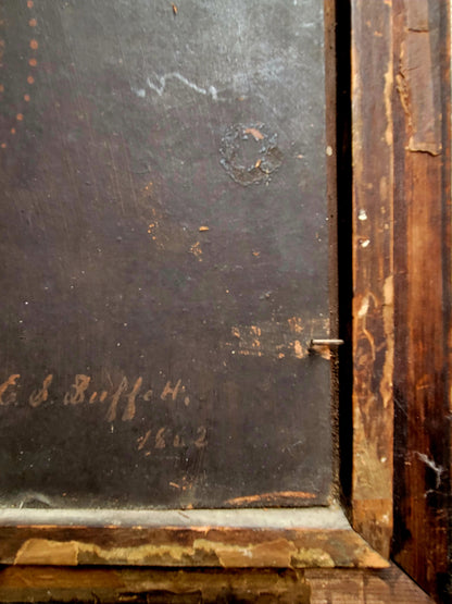 Antique 19th Century French Forest Landscape signed E.S. Buffett, 1862