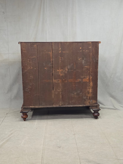 Antique 19th Century Flame Mahogany High Victorian Scotch Chest