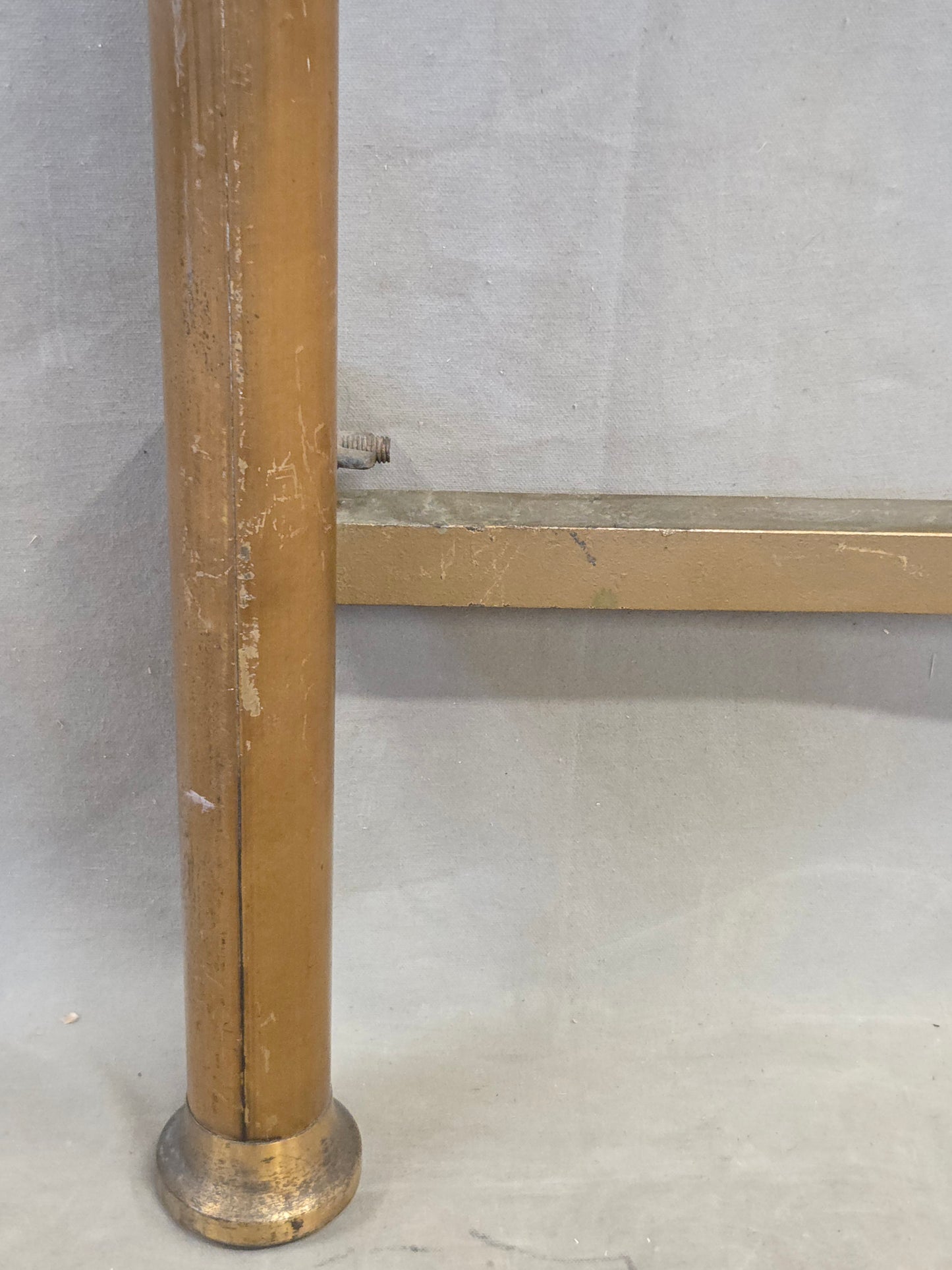 Antique Brass Twin Bed Headboards - A Pair