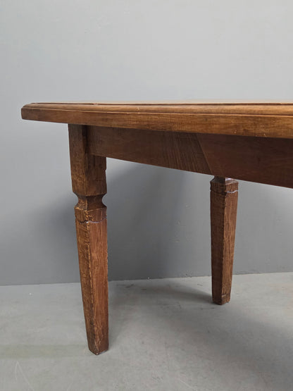 Vintage Old Teak Dining Table, C. 1940, Indonesia
