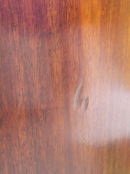 Antique English Edwardian Figured Mahogany Dresser With Original Knobs