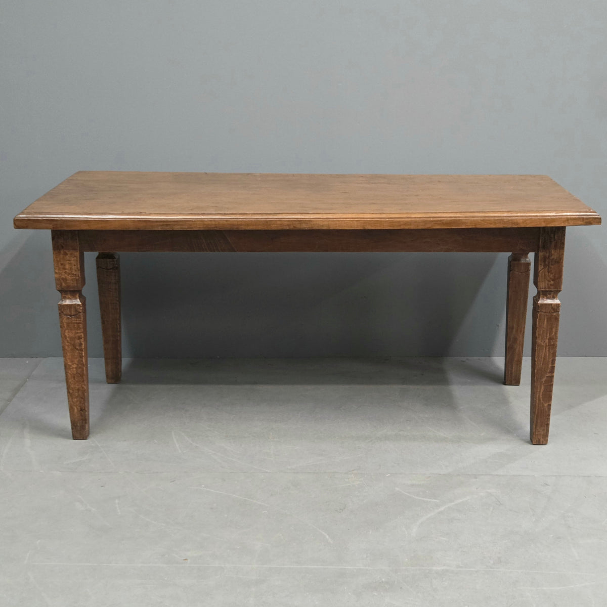 Vintage Old Teak Dining Table, C. 1940, Indonesia