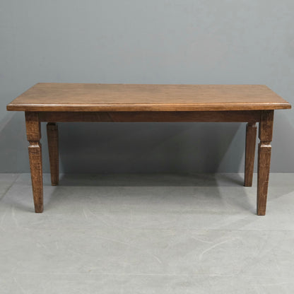 Vintage Old Teak Dining Table, C. 1940, Indonesia