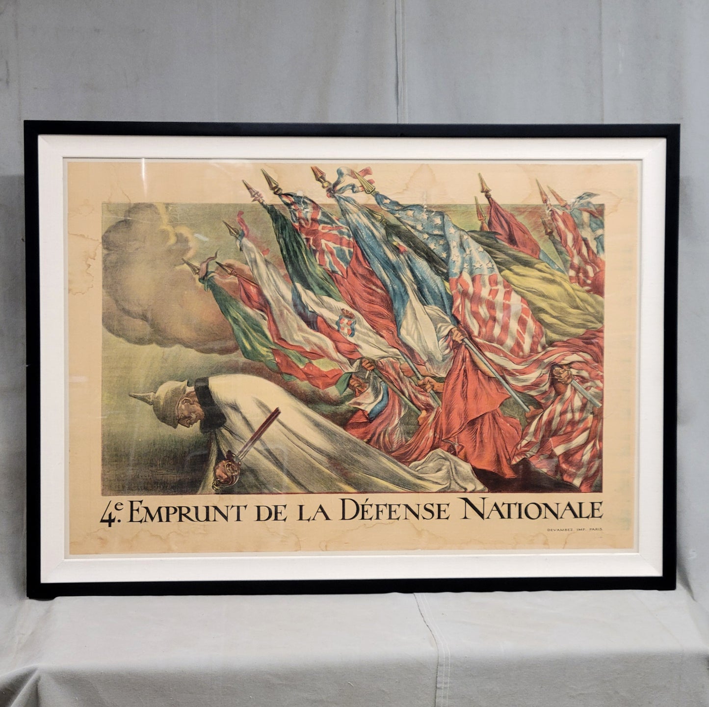 "L'Emprunt De La Defense Nationale" Ww1 Vintage Poster, by Jules Abel Faivre