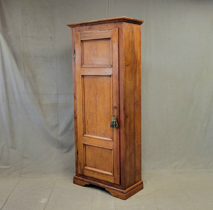 Antique French Rustic Pine and Cherry Wood Cupboard