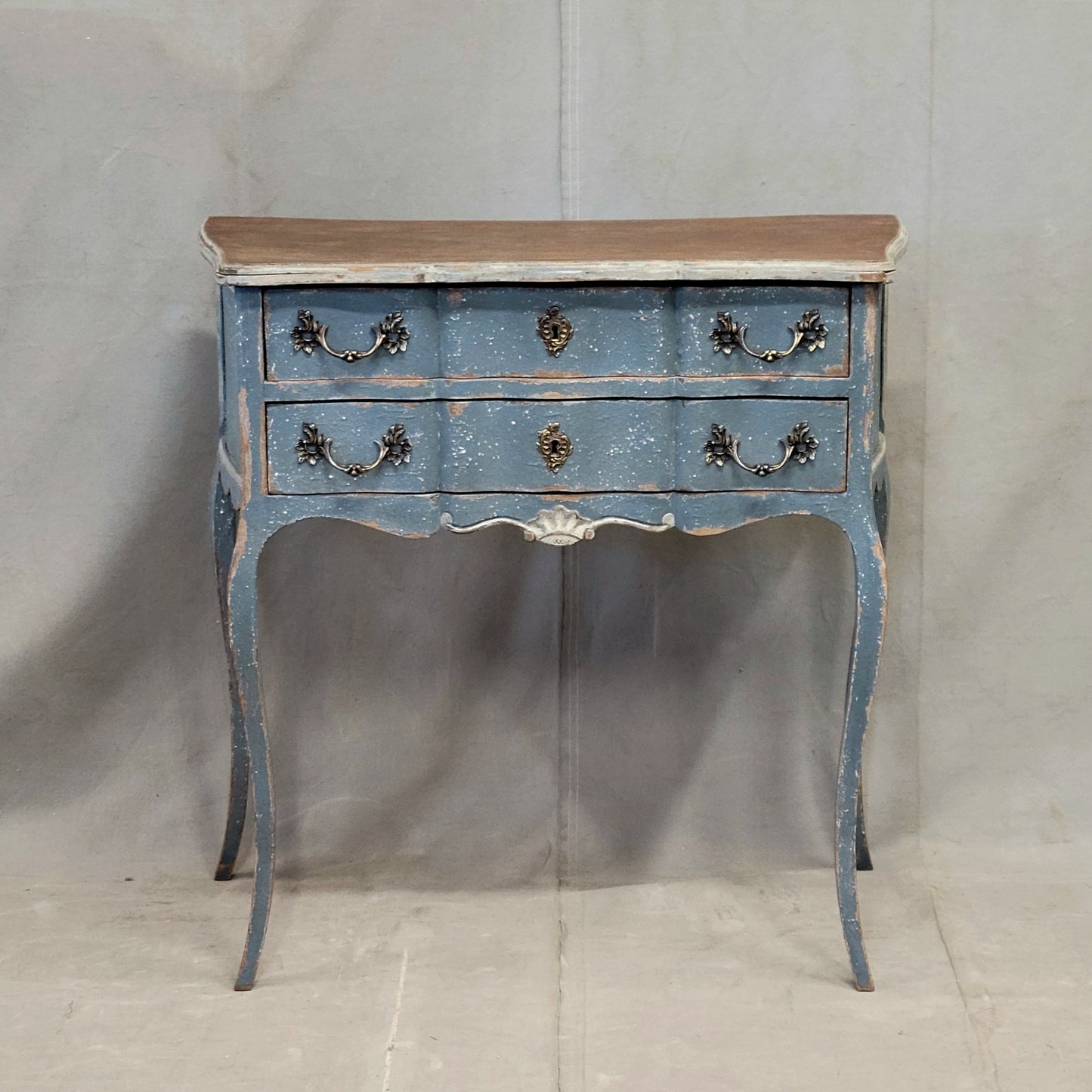 Antique 1920s French Provincial Louis XV Style Painted Commode