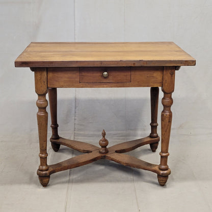 Antique Eastern European Pine and Beechwood Baker's Table Kitchen Island