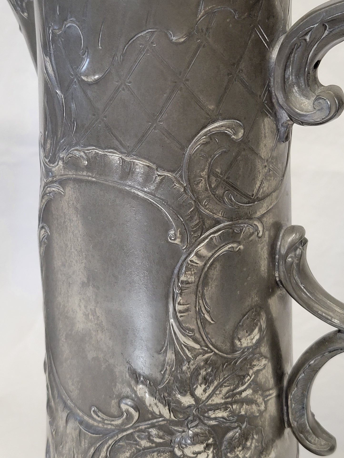 Antique Circa 1900 Art Nouveau Kayserzinn "4009" Pewter Tankard