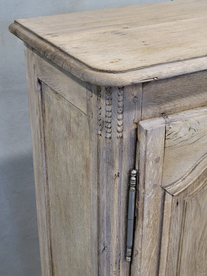 Antique French Bleached Oak Cupboard