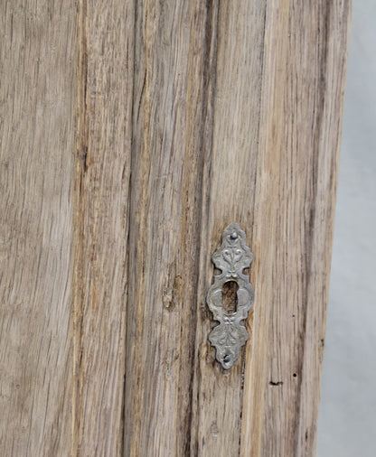 Antique French Bleached Oak Cupboard