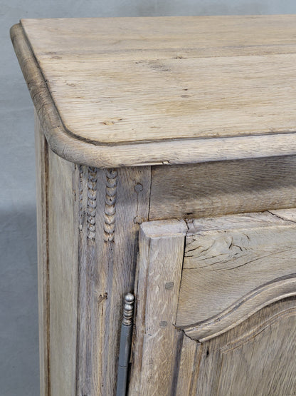 Antique French Bleached Oak Cupboard