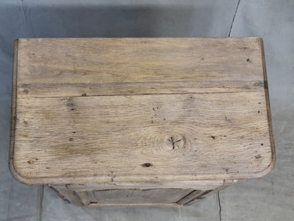 Antique French Bleached Oak Cupboard