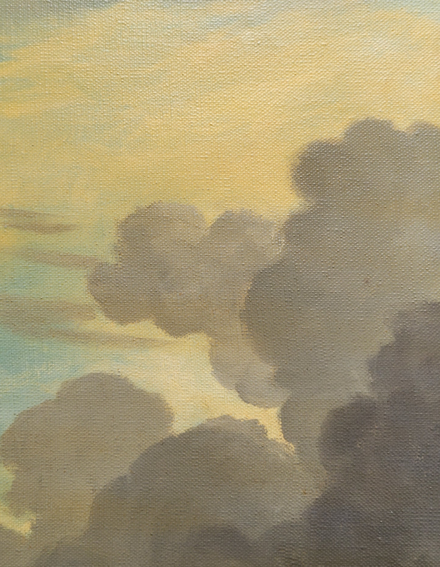 Seascape Painting with Sailboats by Oliver Trowell (British, dated 1969)