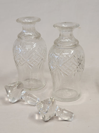 Antique Silverplate and Glass Four Bottle Cruet Set