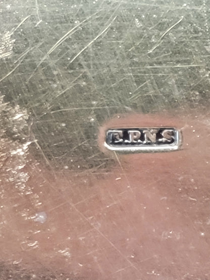 Antique Silverplate and Glass Four Bottle Cruet Set